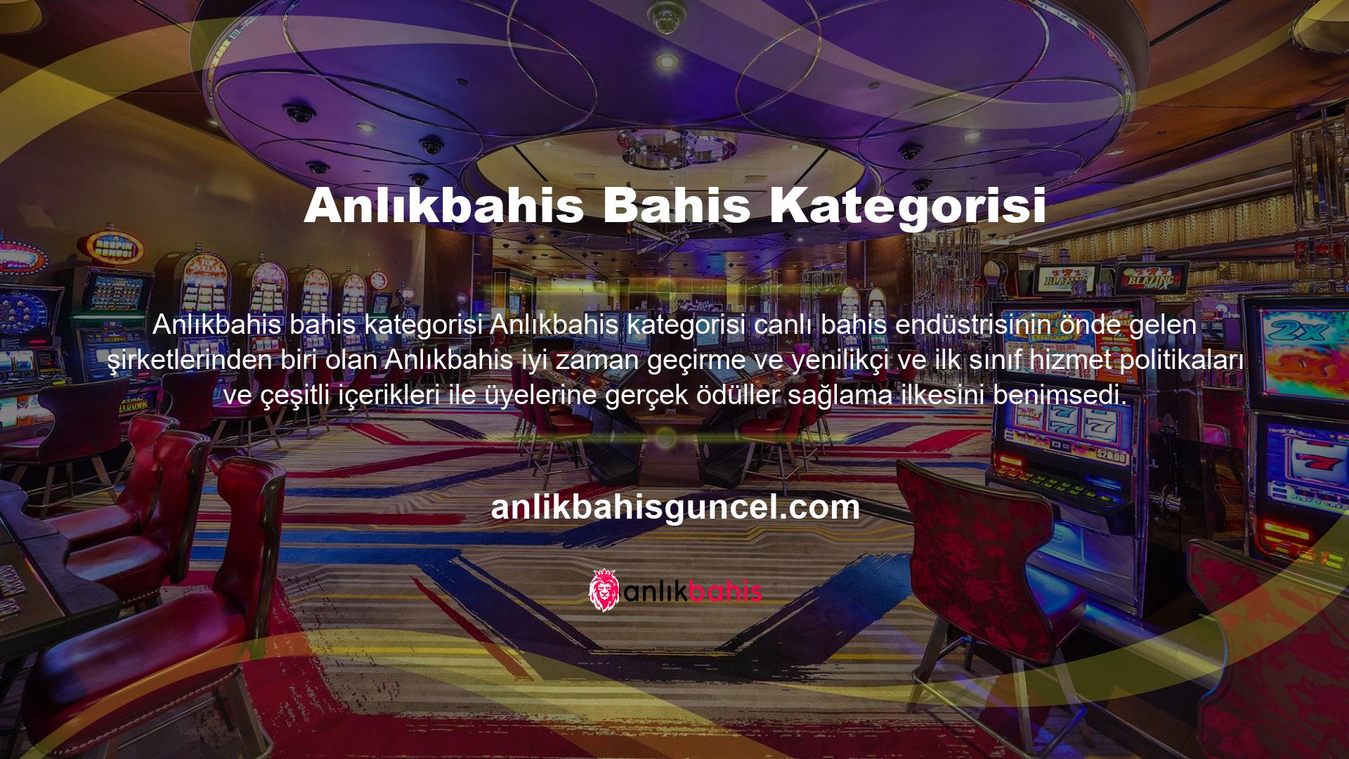 Kategoriler, yerleştirebileceğiniz farklı bahis türleridir