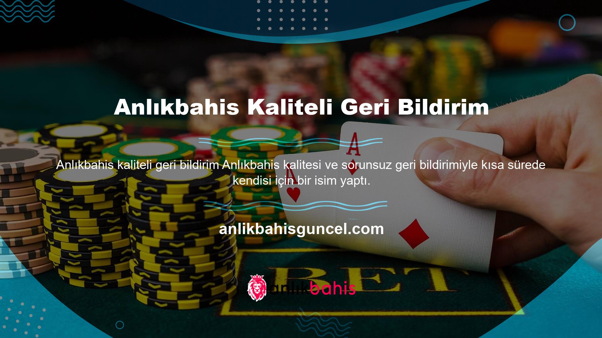 Anlıkbahis en iyi fırsatları ve teklifleri hızlı ve kolay bir şekilde bulmanıza yardımcı olan bir web sitesidir